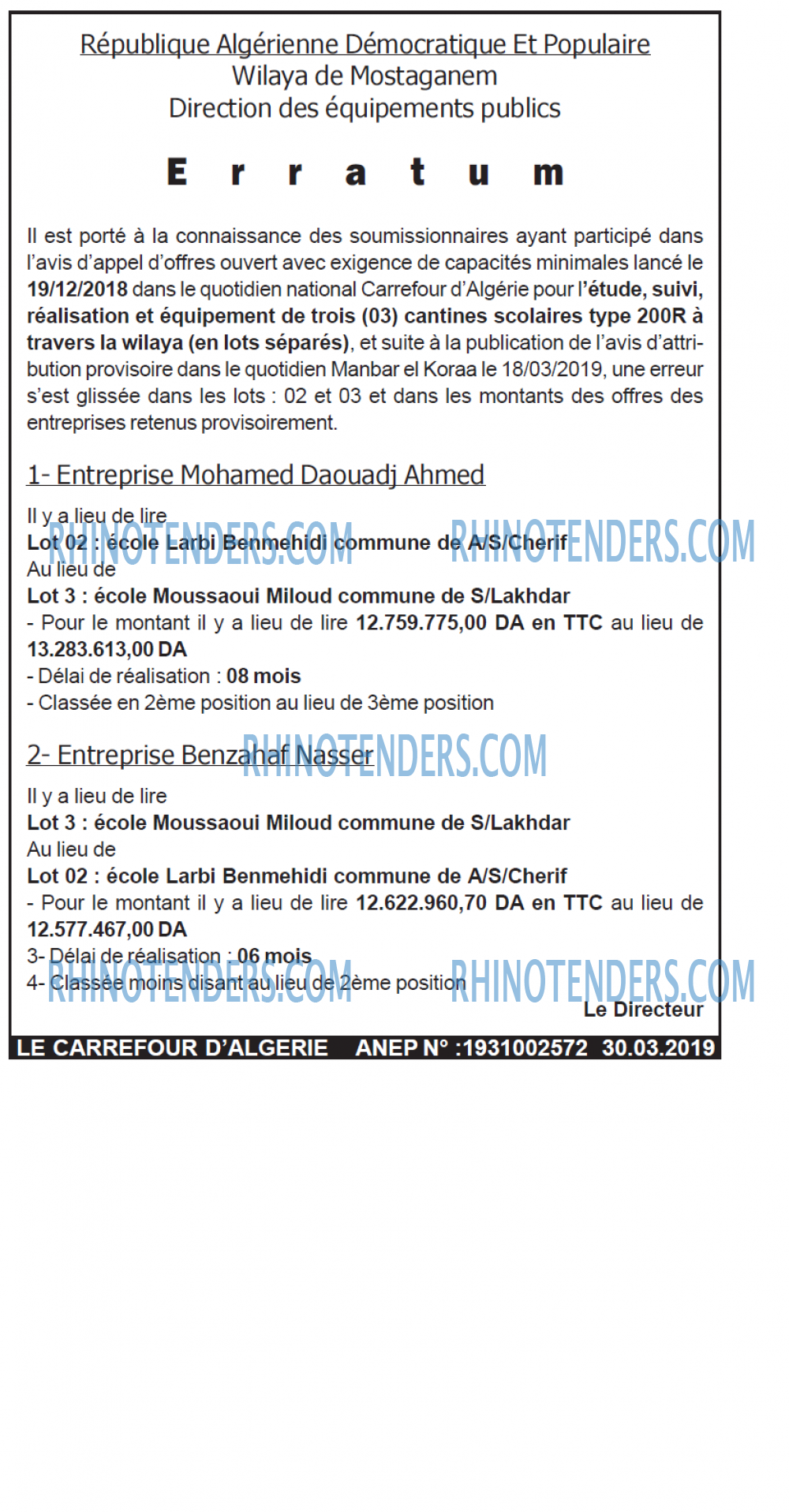 Le Carrefour d'Algérie