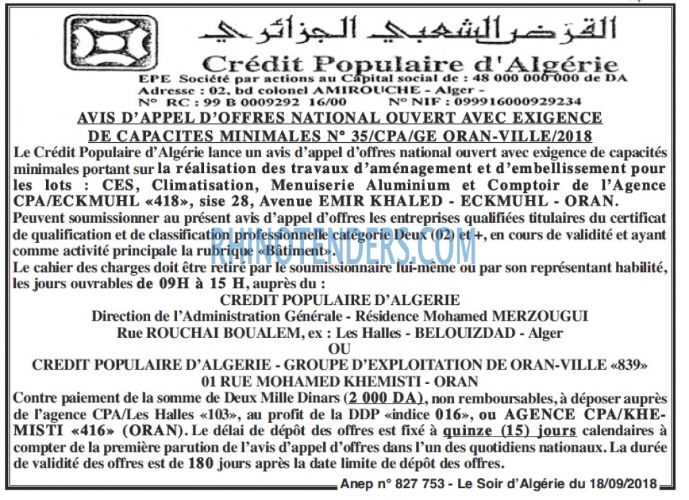LE SOIR D'ALGERIE