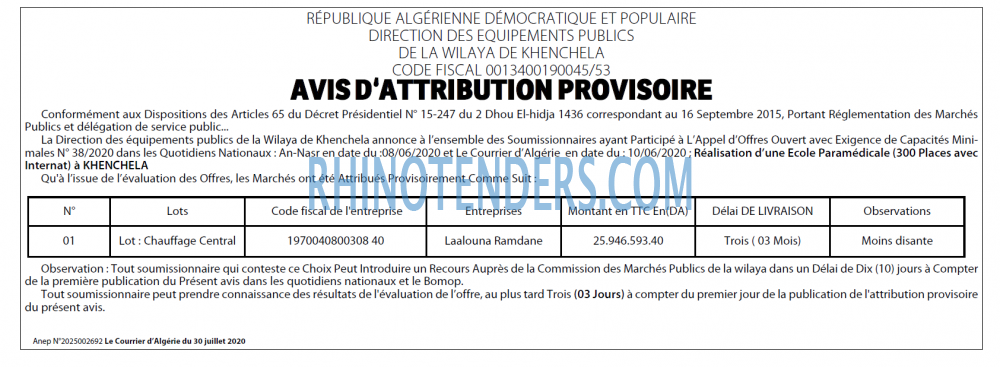 Le Courrier d'Algerie