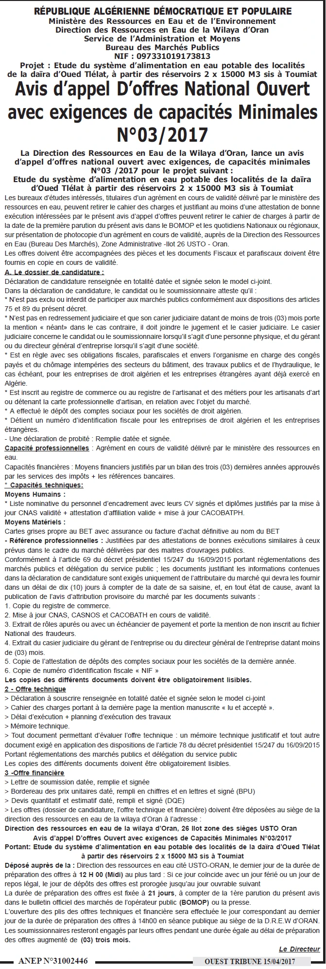 ouest TRIBUNE