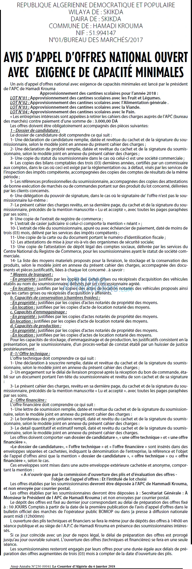Le Courrier d'Algerie
