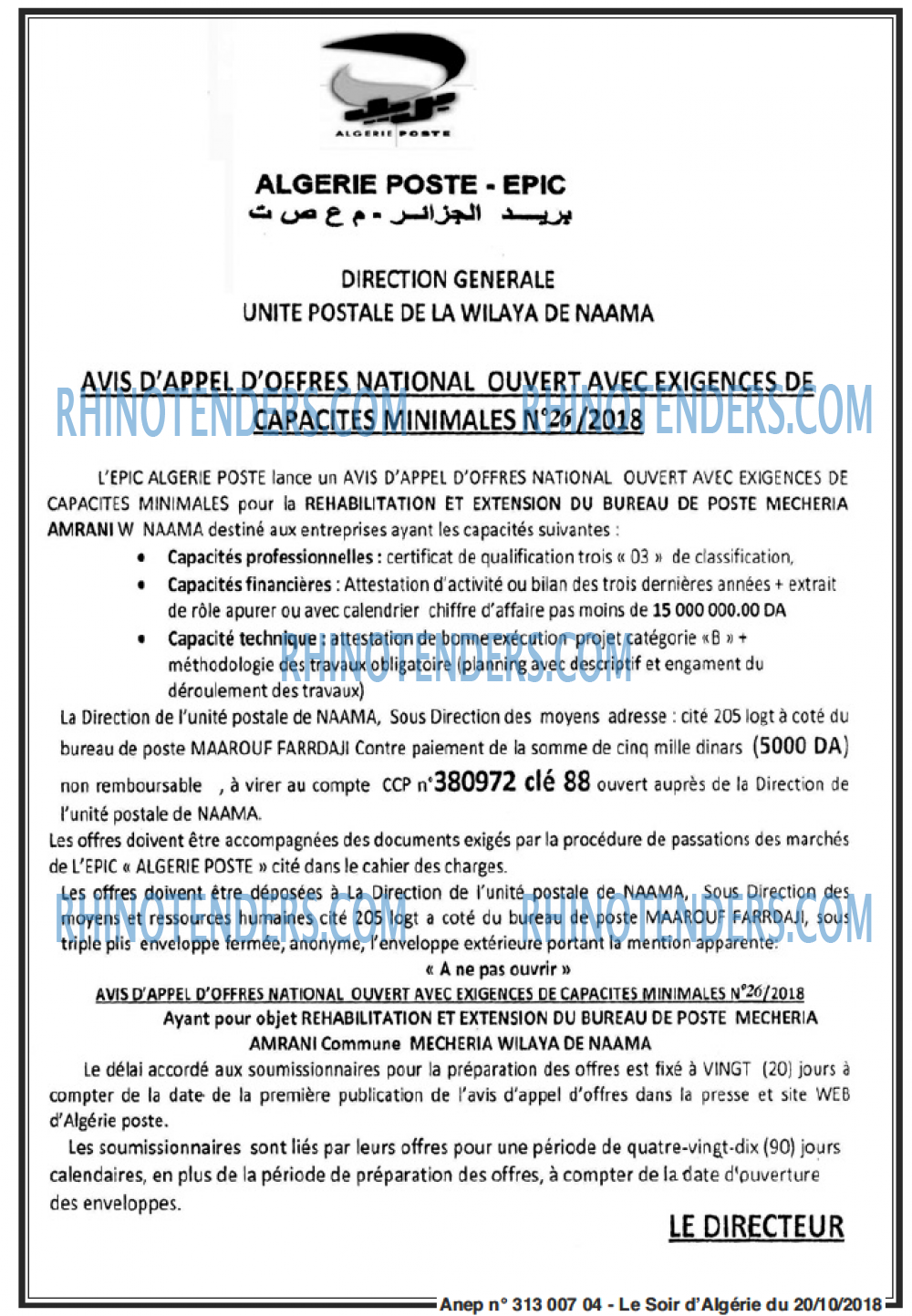 LE SOIR D'ALGERIE