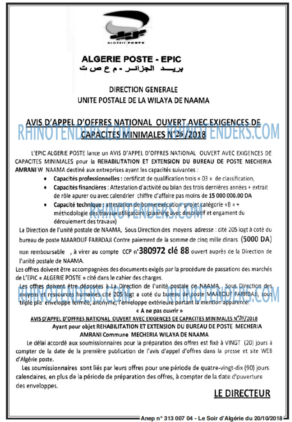 LE SOIR D'ALGERIE