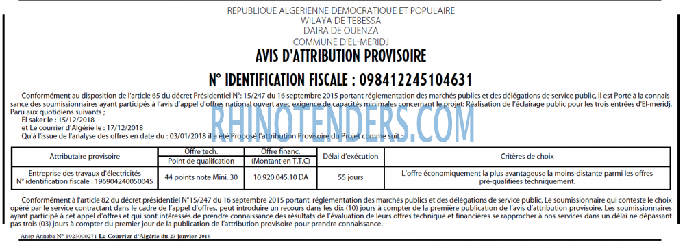 Le Courrier d'Algerie