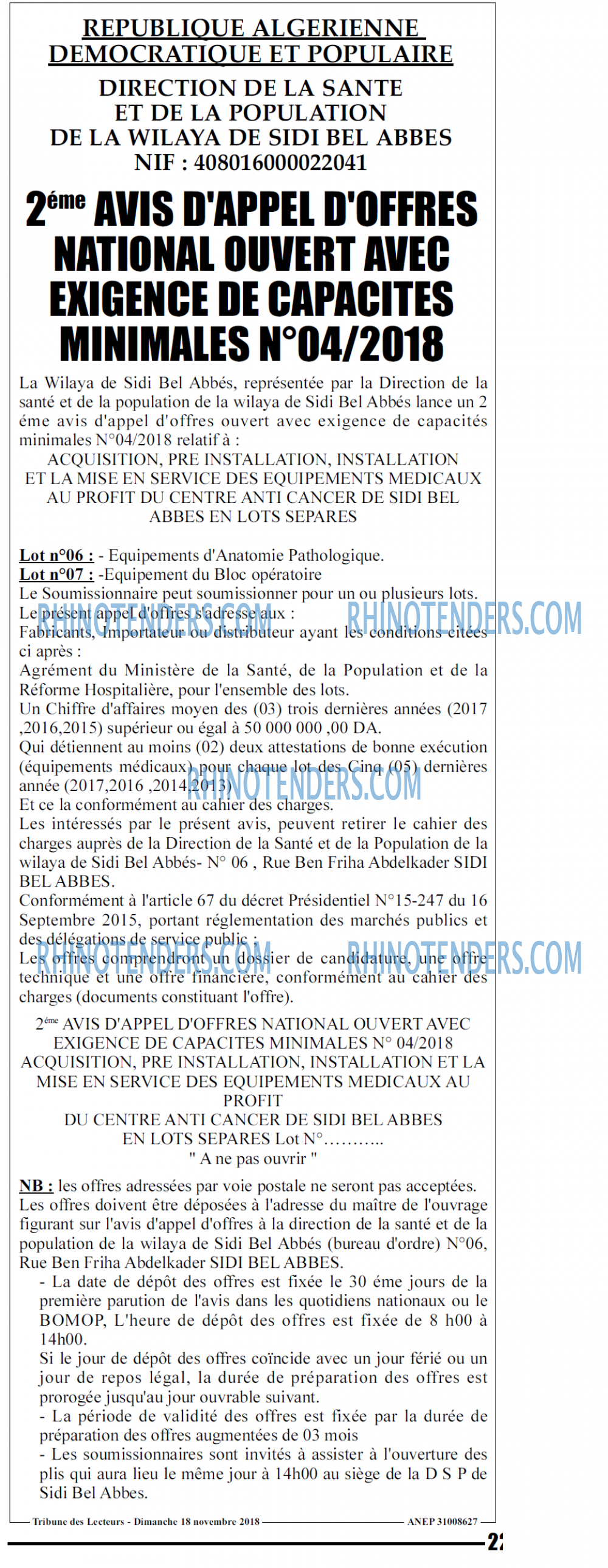TRIBUNE DES LECTEURS
