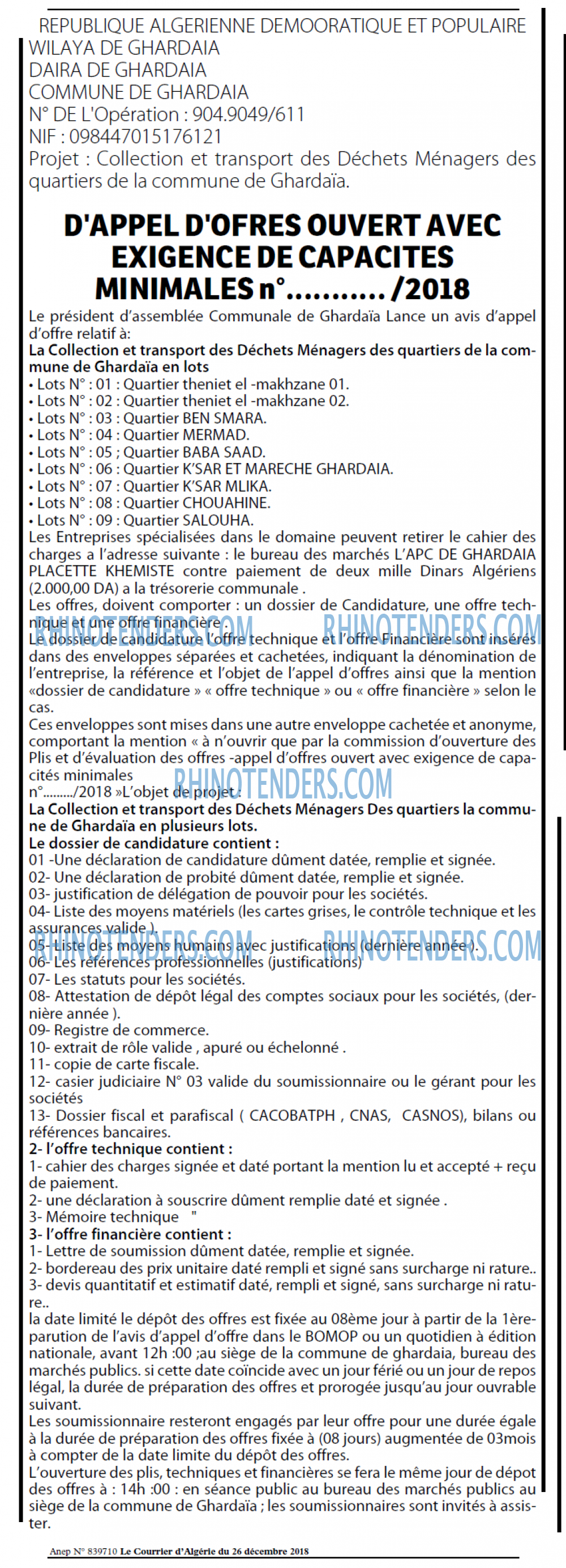 Le Courrier d'Algerie
