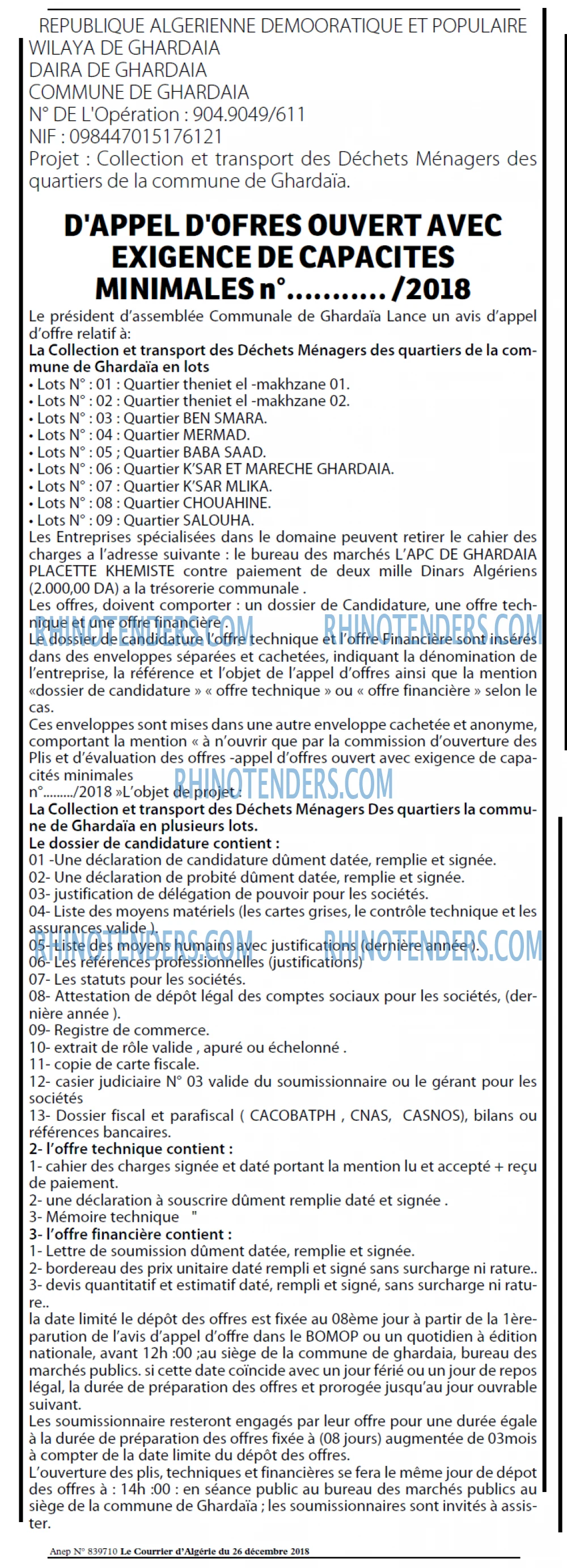 Le Courrier d'Algerie