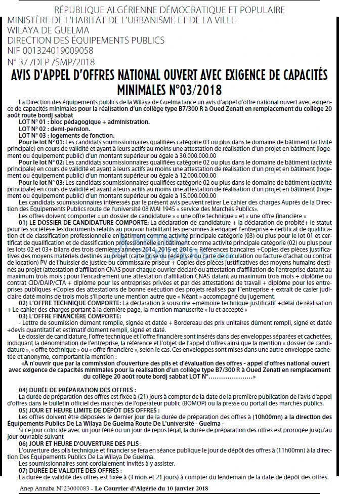 Le Courrier d'Algerie