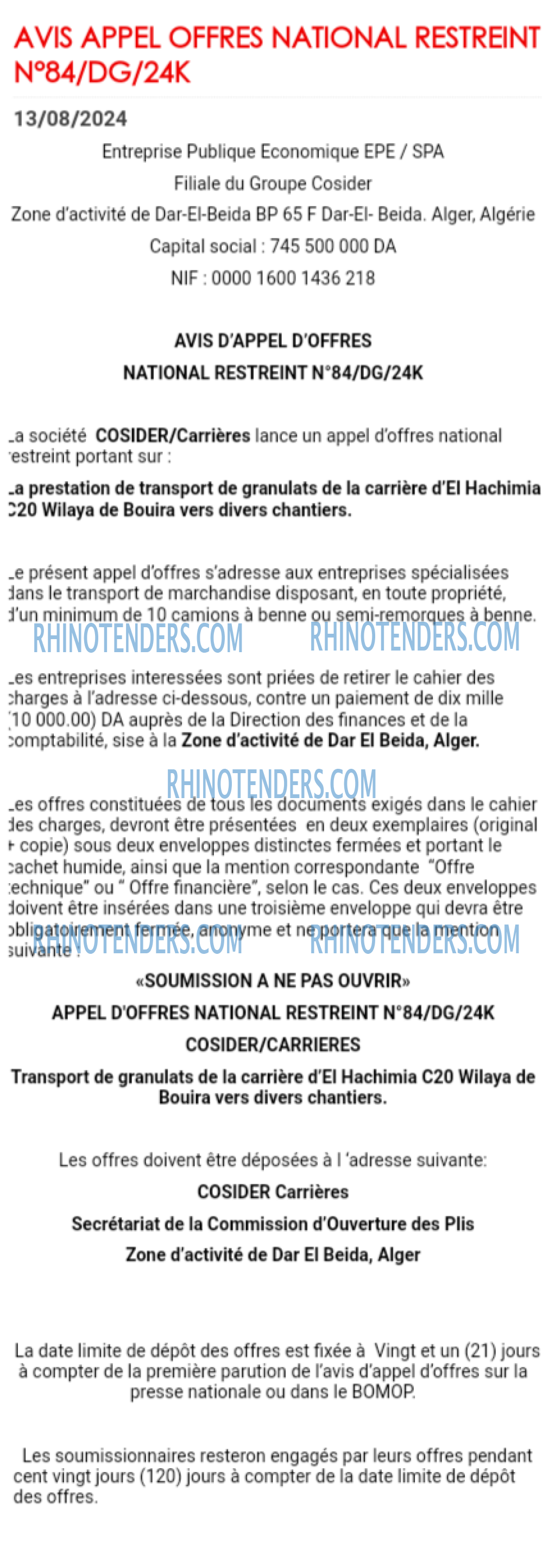 Rhinotenders