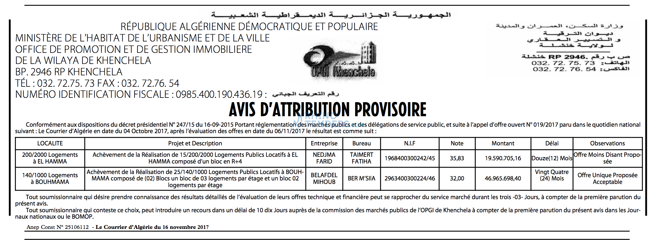 Le Courrier d'Algerie