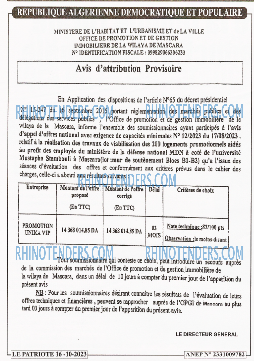 LE PATRIOTE