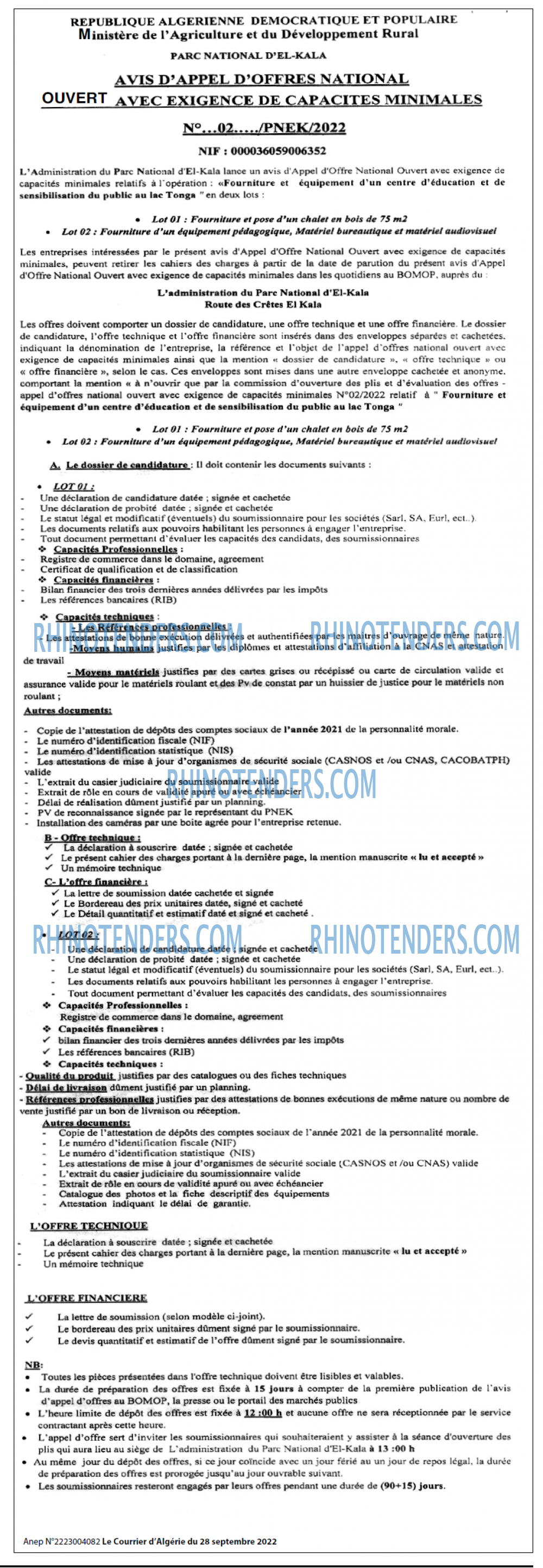 Le Courrier d'Algerie