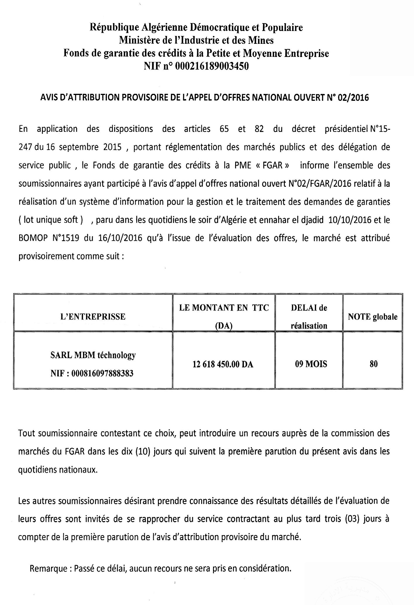 LE SOIR D'ALGERIE