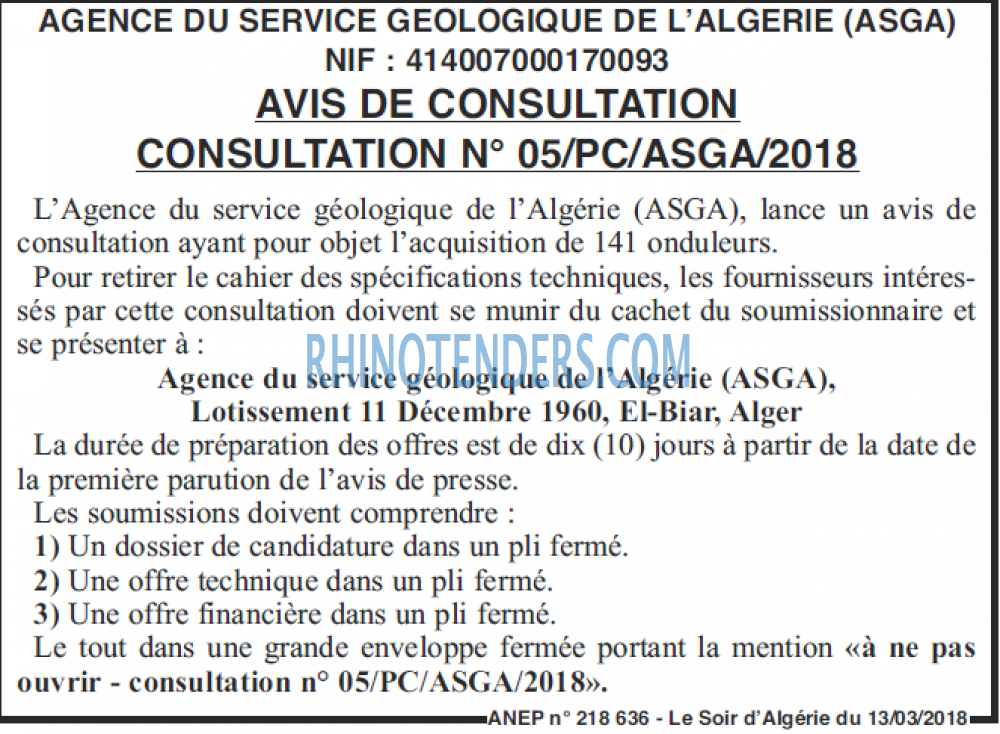 LE SOIR D'ALGERIE