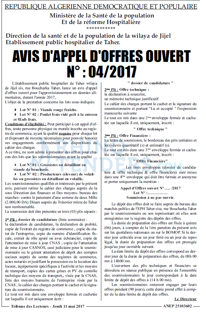 TRIBUNE DES LECTEURS