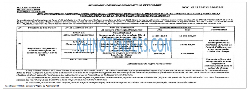 Le Courrier d'Algerie