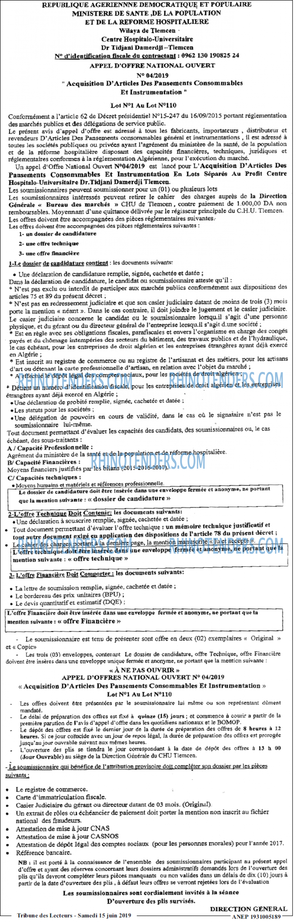 TRIBUNE DES LECTEURS