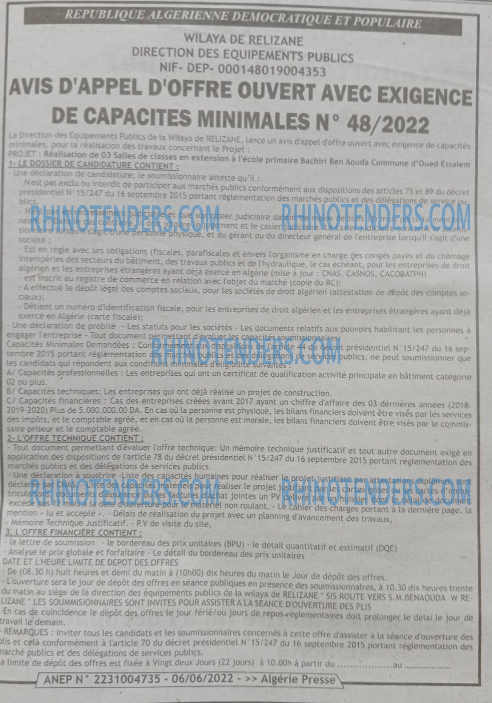 ALGERIE PRESSE