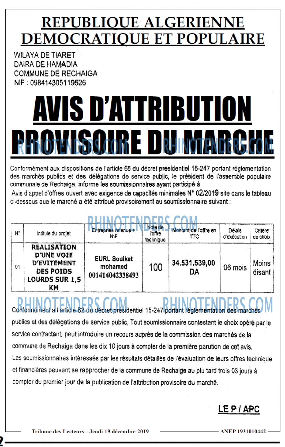 TRIBUNE DES LECTEURS