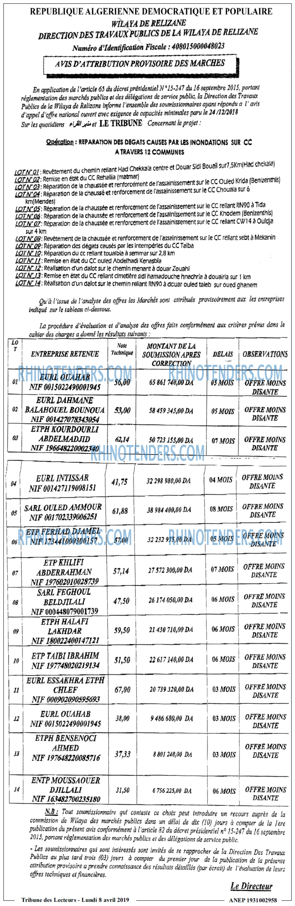 TRIBUNE DES LECTEURS