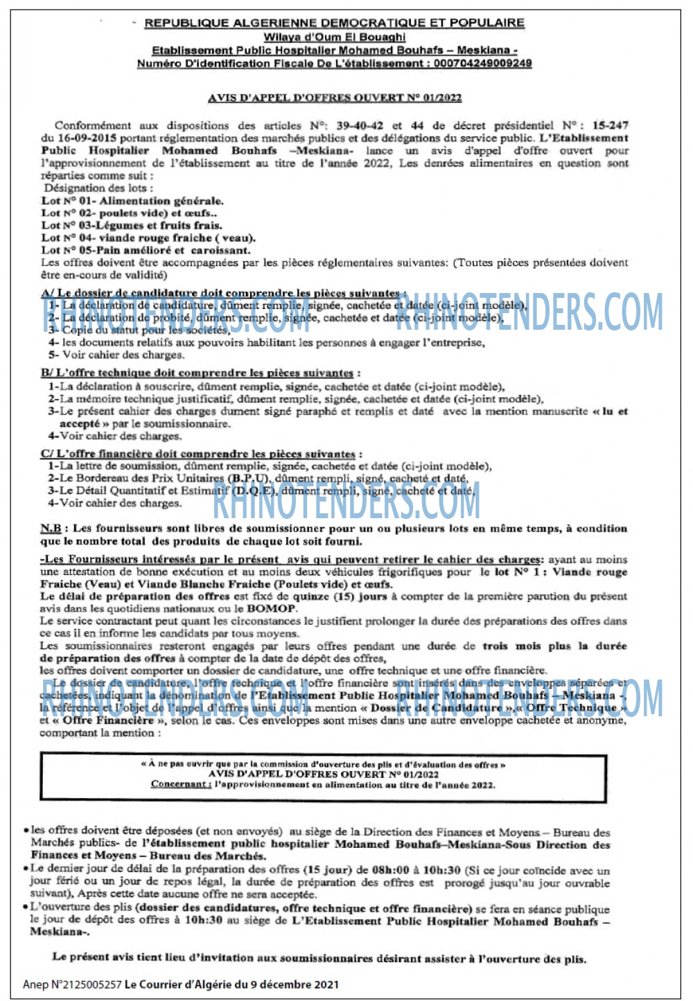 Le Courrier d'Algerie