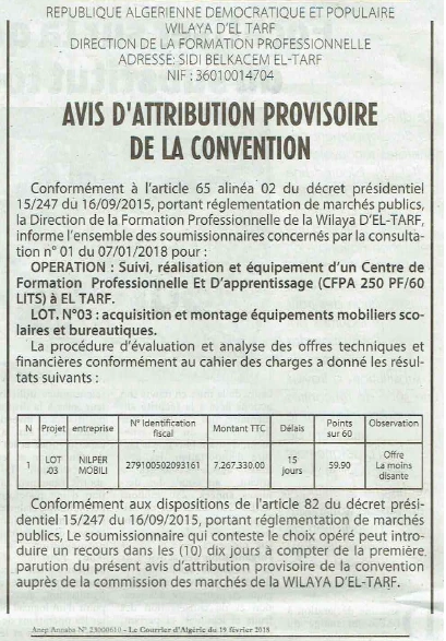 Le Courrier d'Algerie