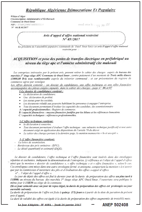 Le Jour d'Algérie