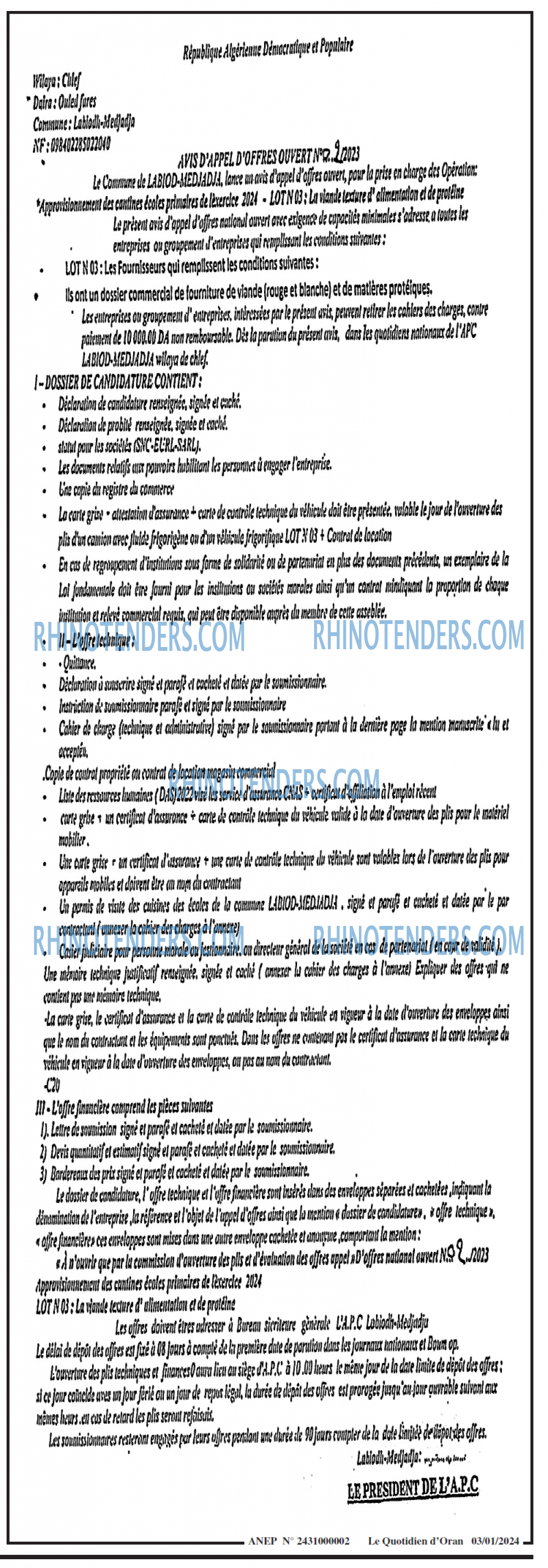 Le Quotidien d'Oran