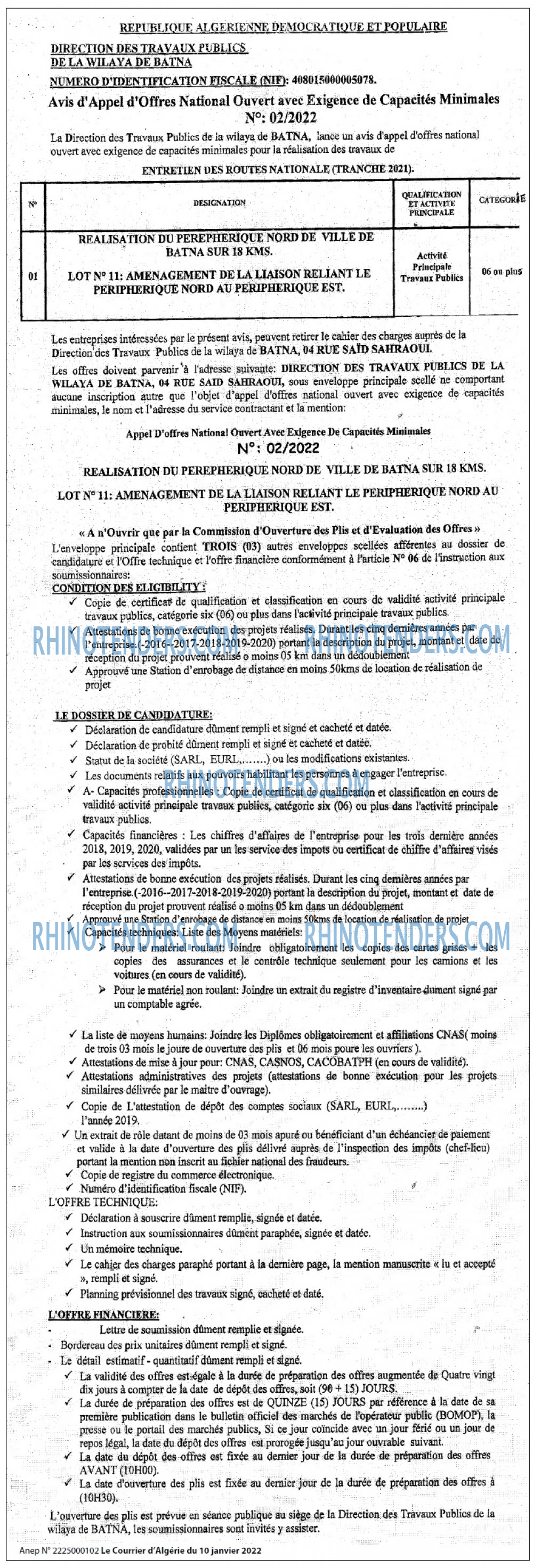 Le Courrier d'Algerie