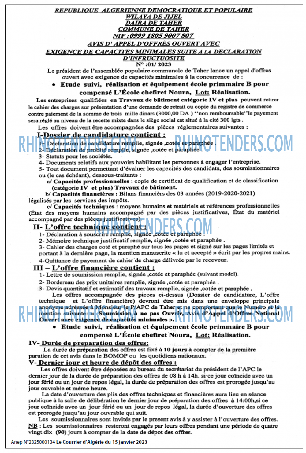 Le Courrier d'Algerie