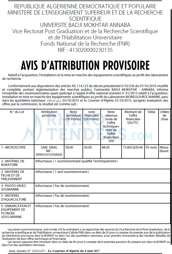 Le Courrier d'Algerie