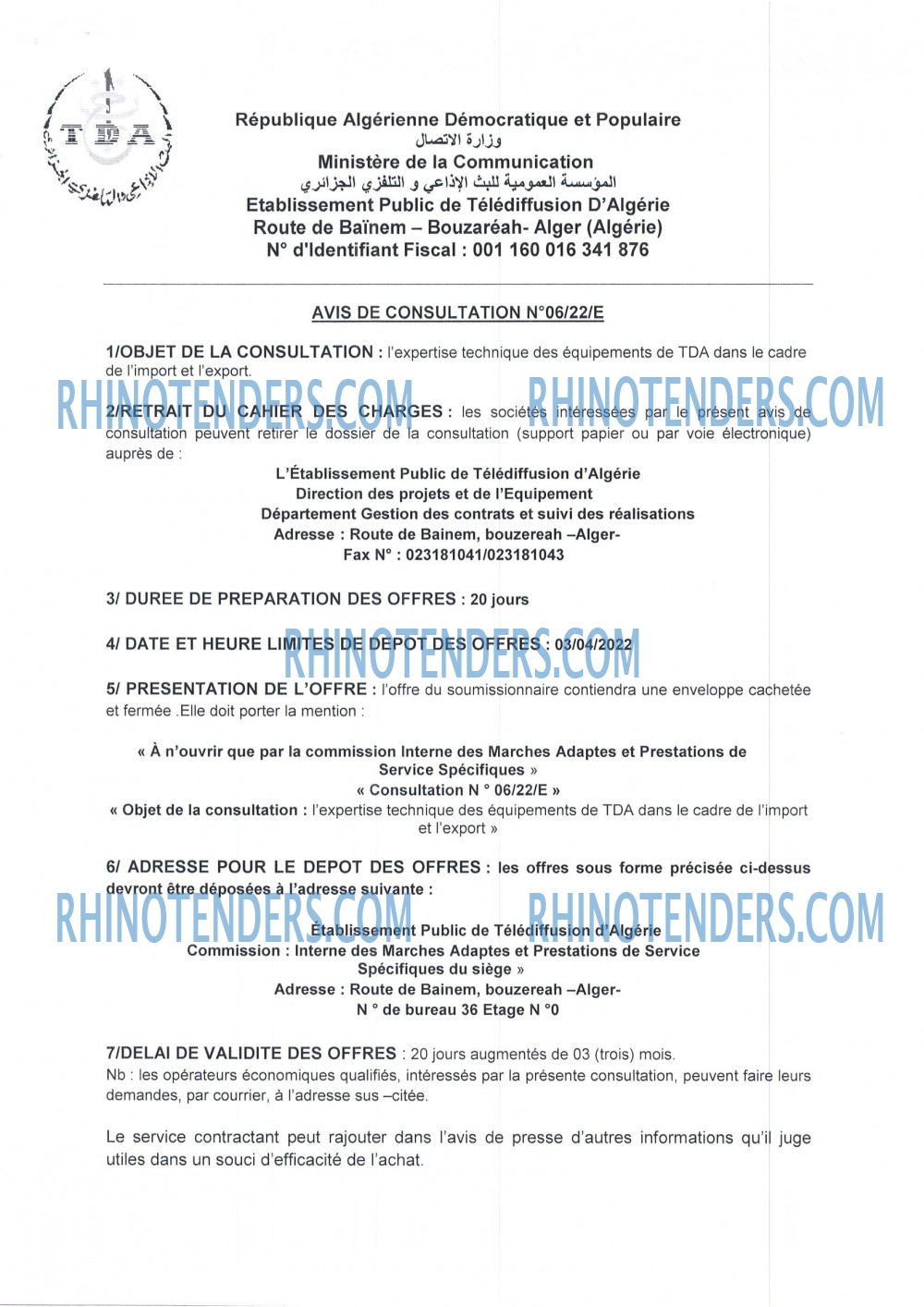 Rhinotenders