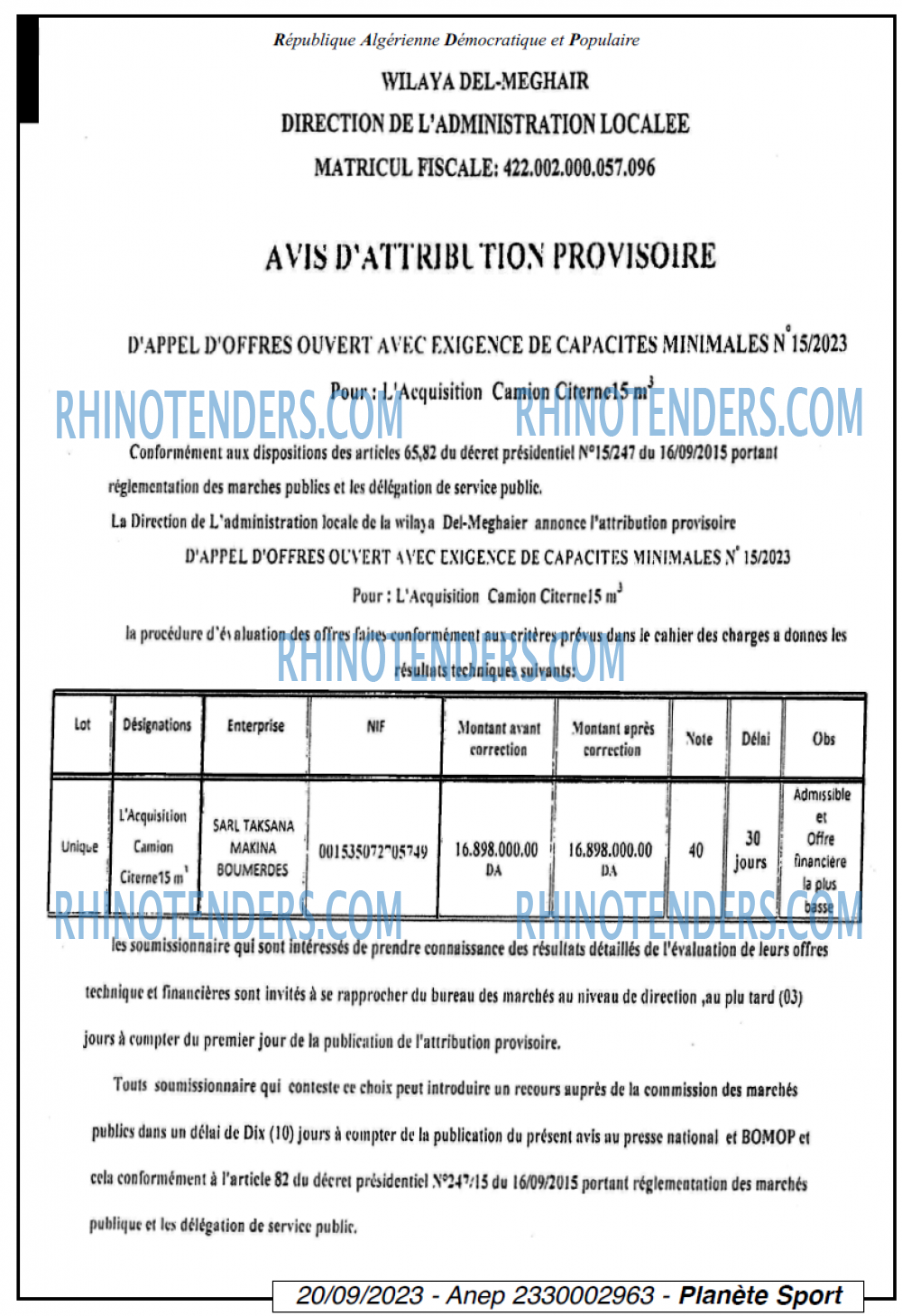 PLANETE SPORT