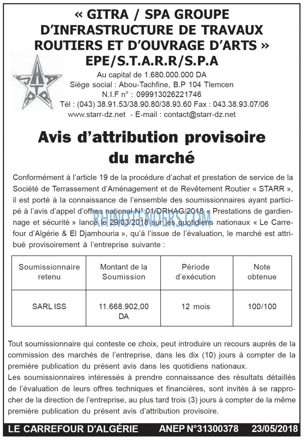 Le Carrefour d'Algérie