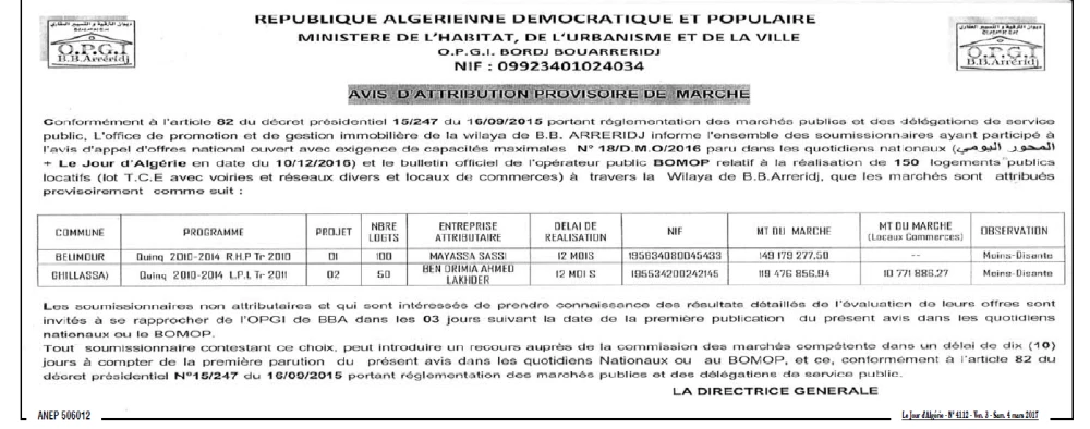 Le Jour d'Algérie