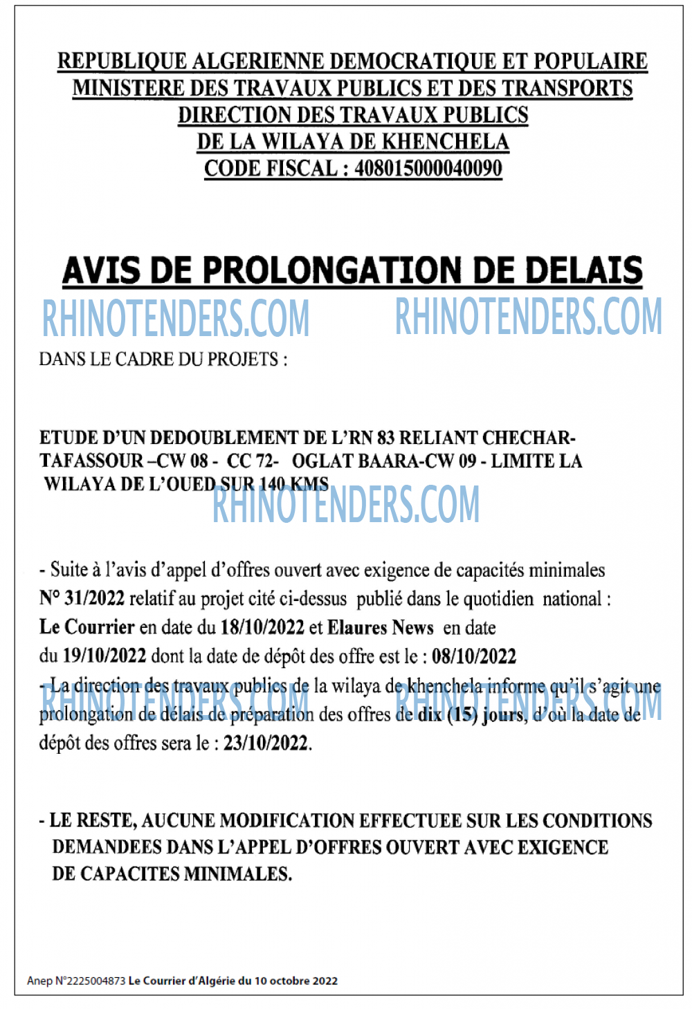 Le Courrier d'Algerie