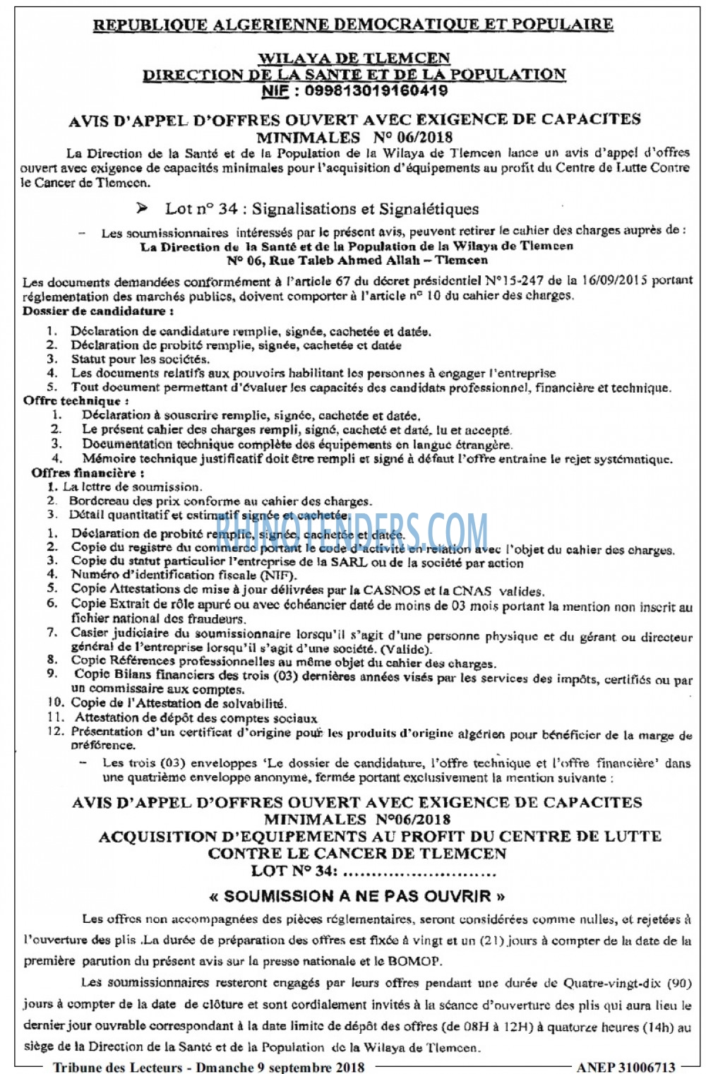 TRIBUNE DES LECTEURS
