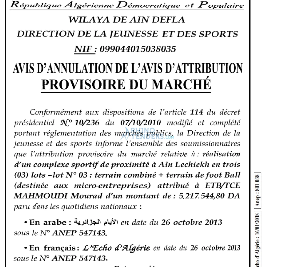 L'ECHO D'ALGERIE