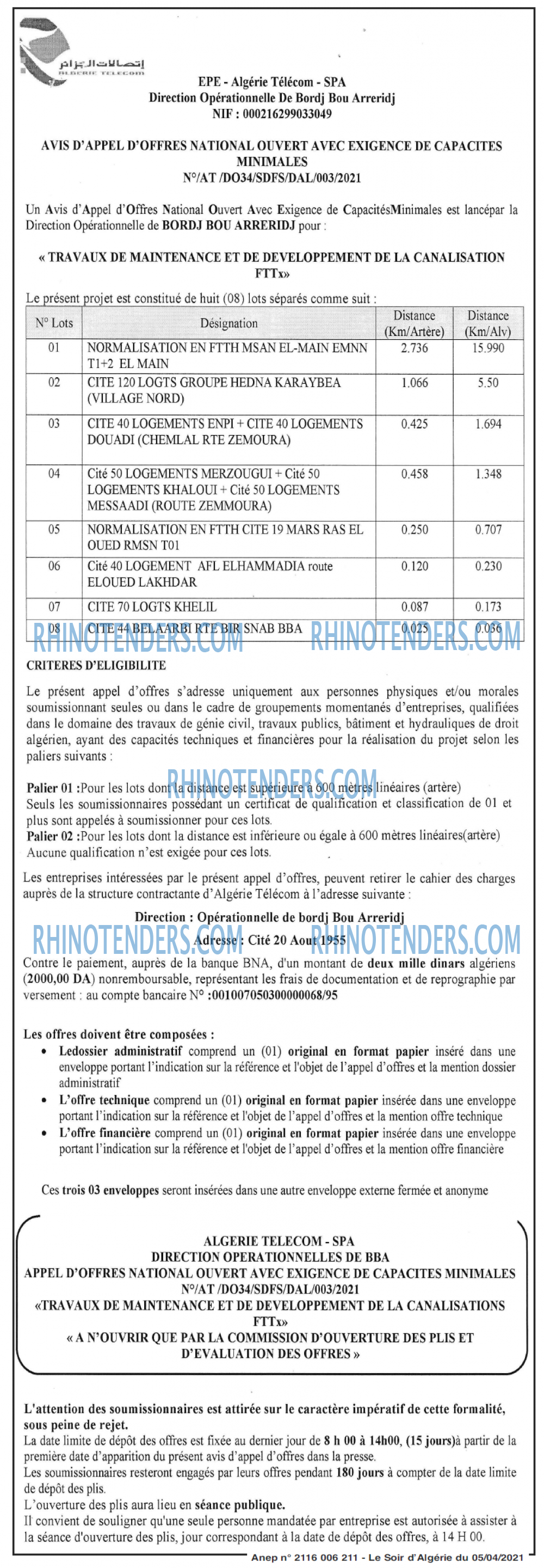 LE SOIR D'ALGERIE