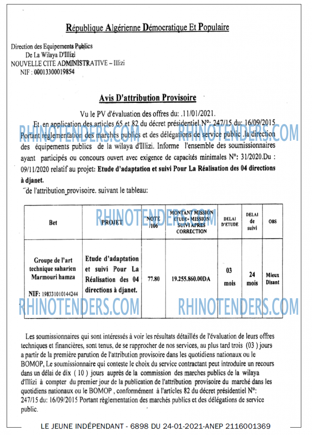 Jeune Independant