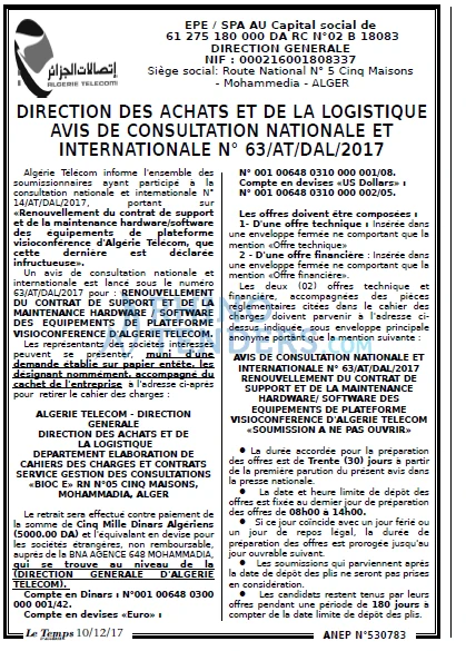 LE TEMPS D'ALGERIE