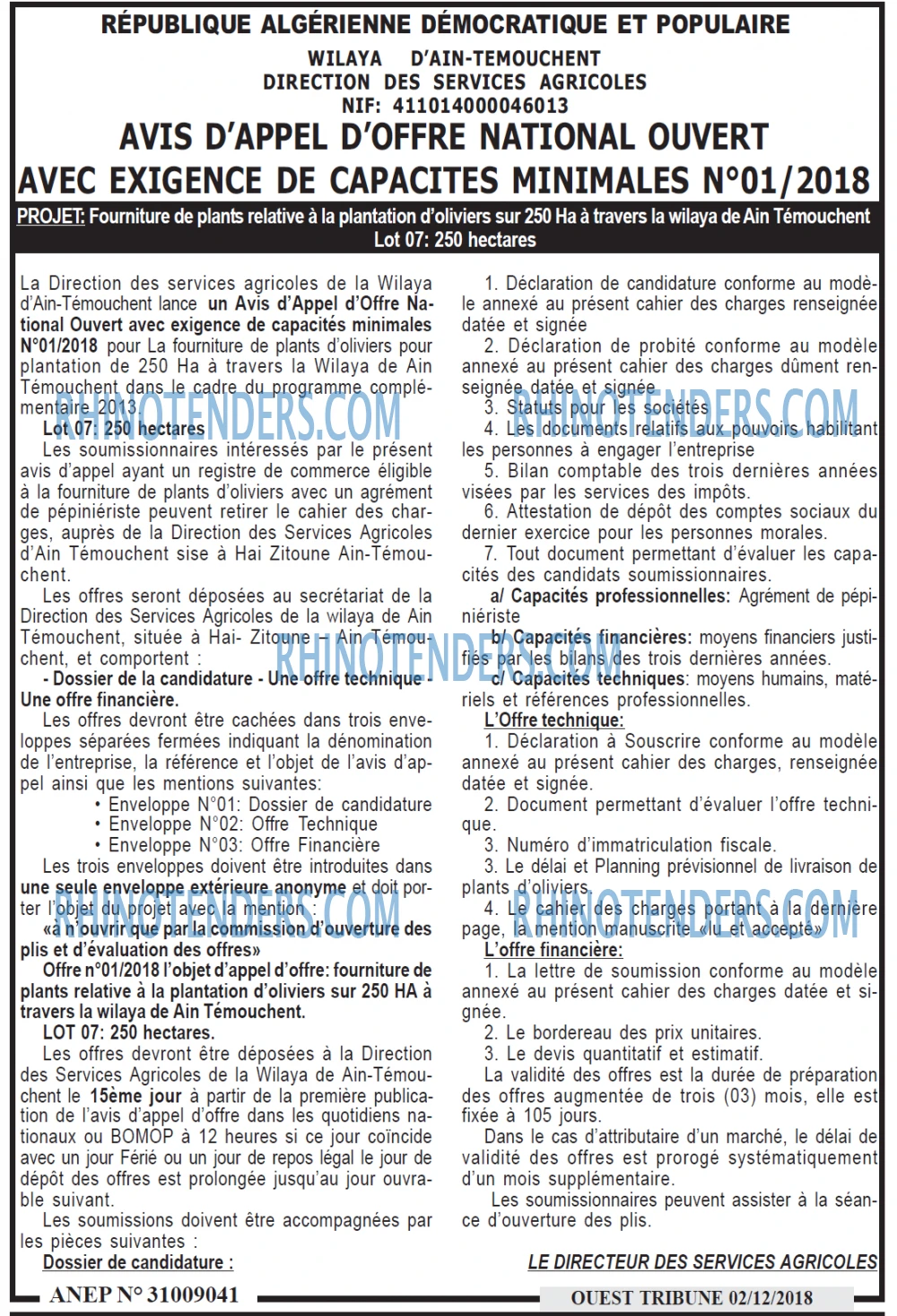 ouest TRIBUNE