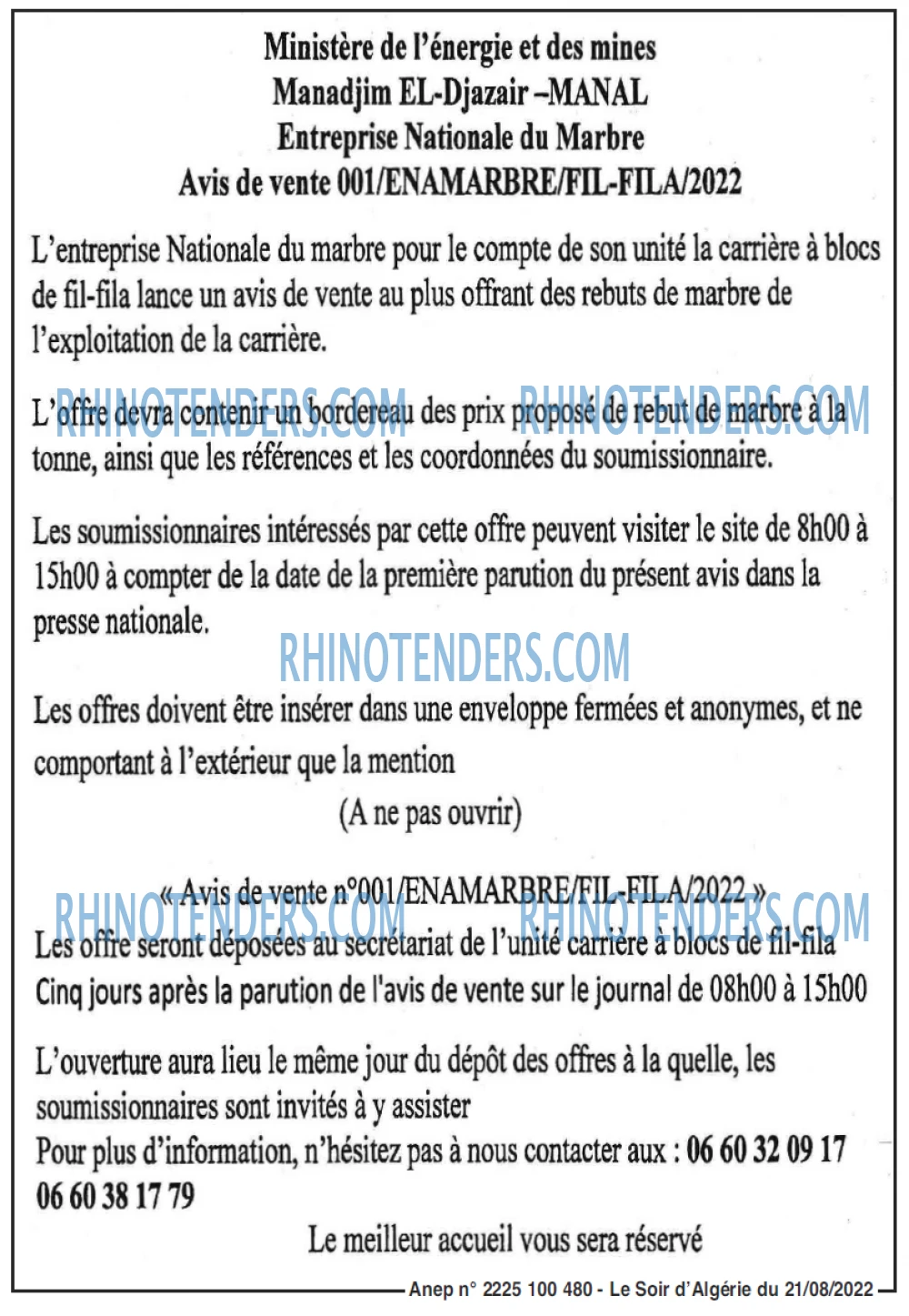 LE SOIR D'ALGERIE