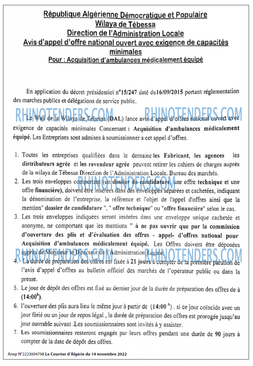 Le Courrier d'Algerie