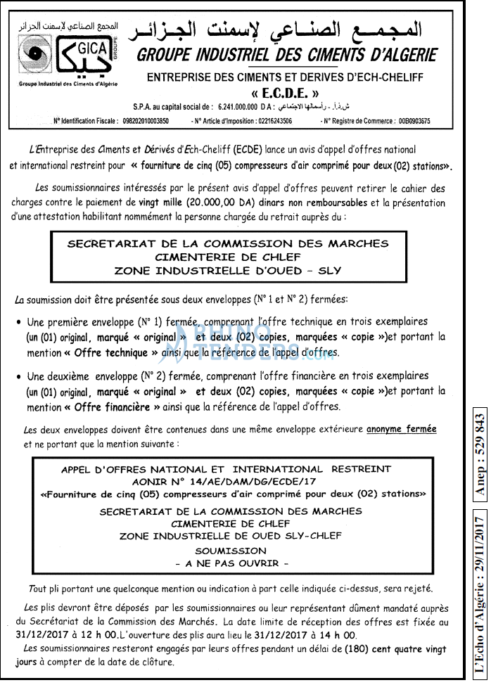 L'ECHO D'ALGERIE