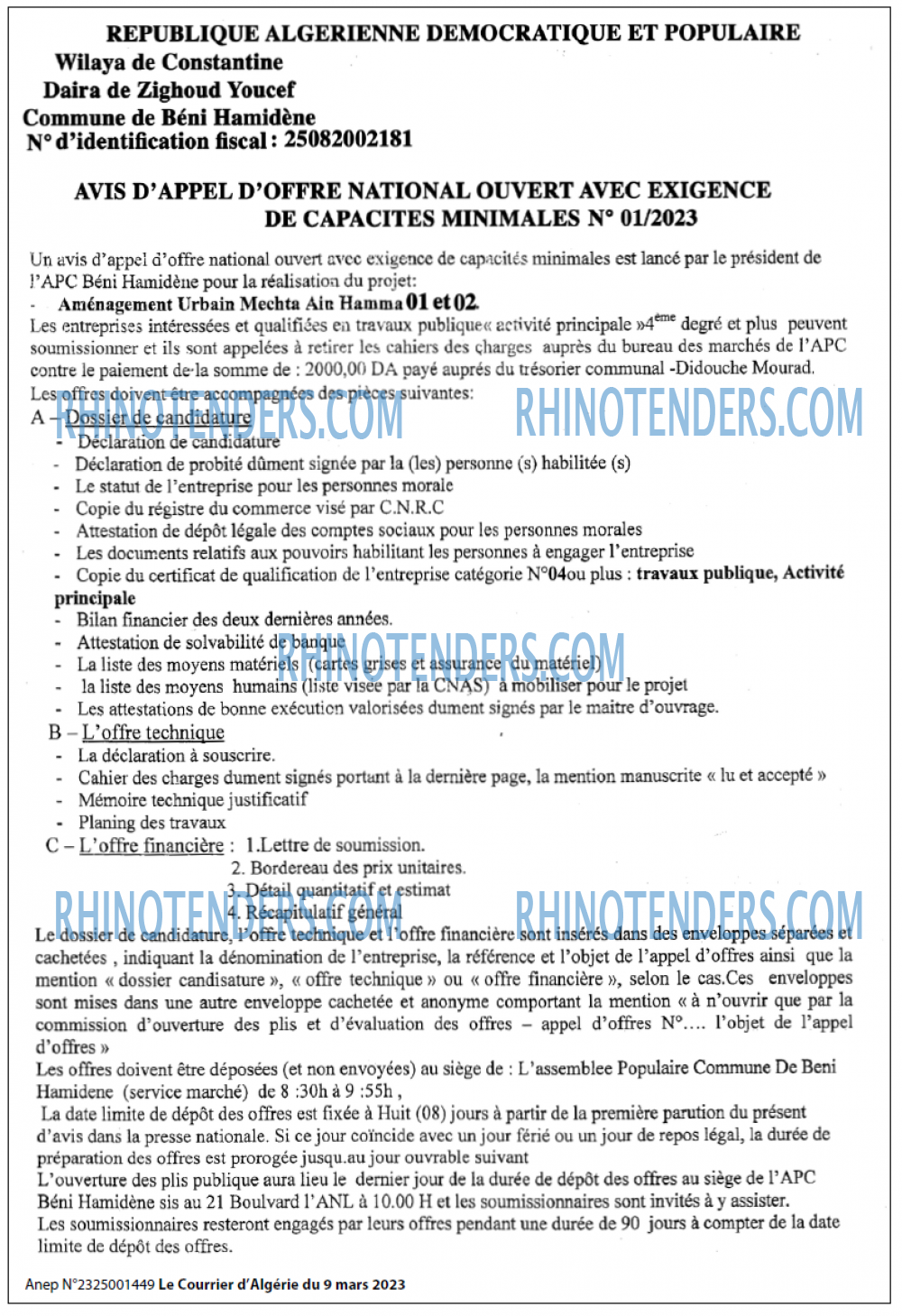 Le Courrier d'Algerie