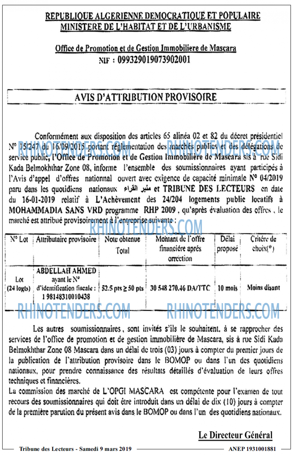 TRIBUNE DES LECTEURS