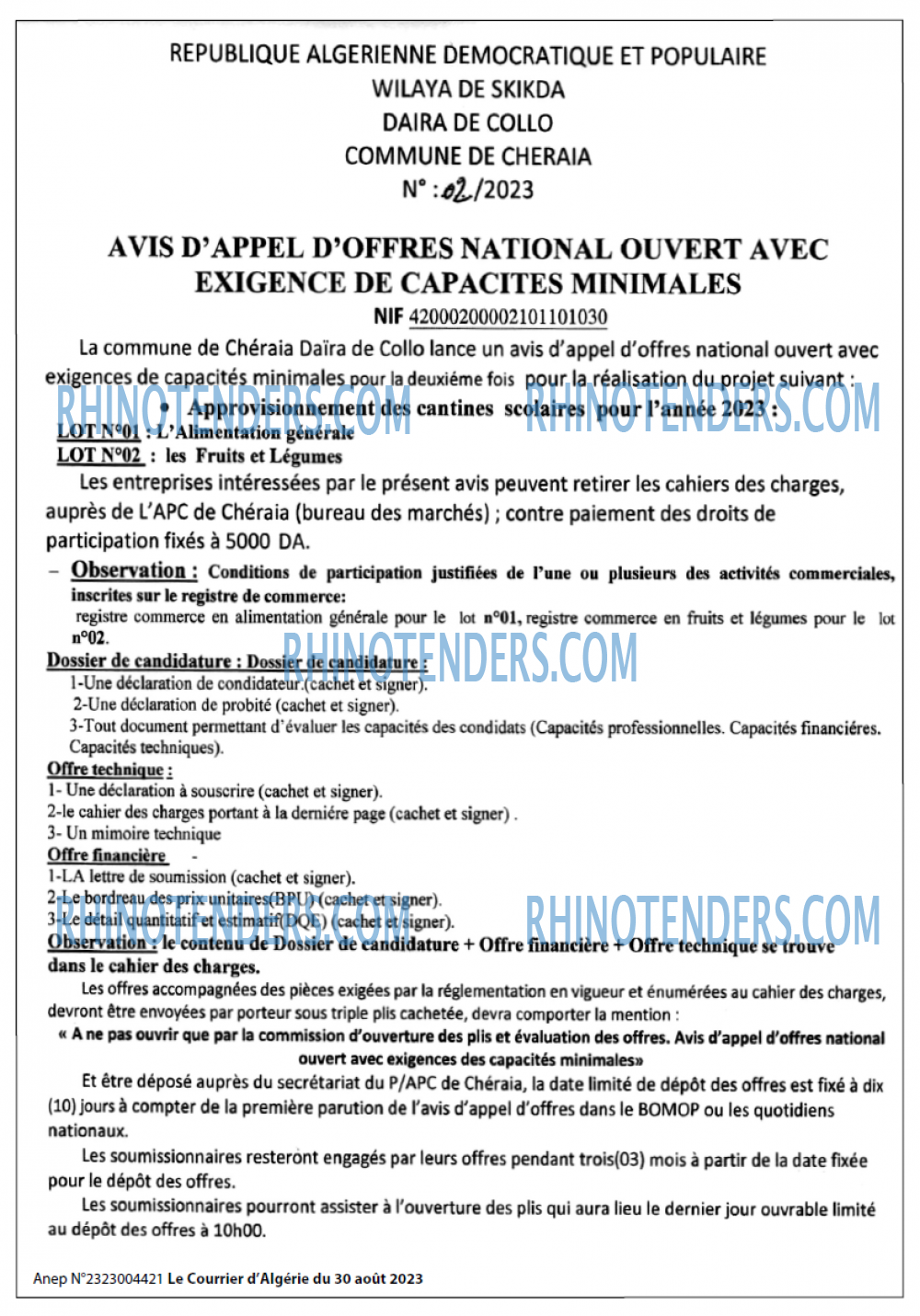 Le Courrier d'Algerie