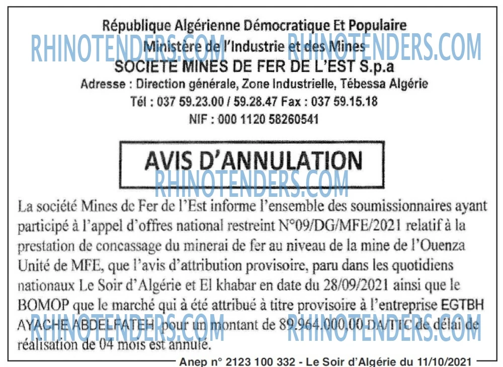 LE SOIR D'ALGERIE