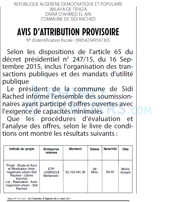 Le Courrier d'Algerie